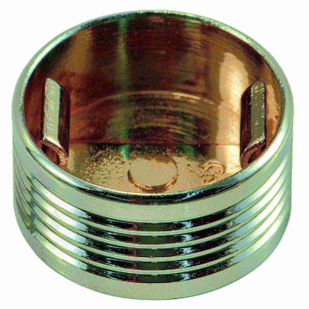 Midwest Fastener Hex Spoke Screw Cap, 5/16 in Dia, Chrome, Brass 5 PK 30182